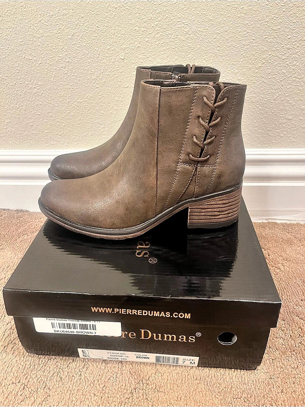 Pierre Dumas Ankle Boots Brown US 7 M